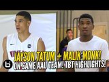 Malik Monk, Jayson Tatum on Same AAU Team vs Miles Bridges! Throwback Highlights!