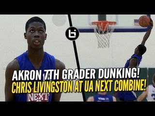 Akron 7th Grader Chris Livingston Dunks and Impresses at UA Next Combine!