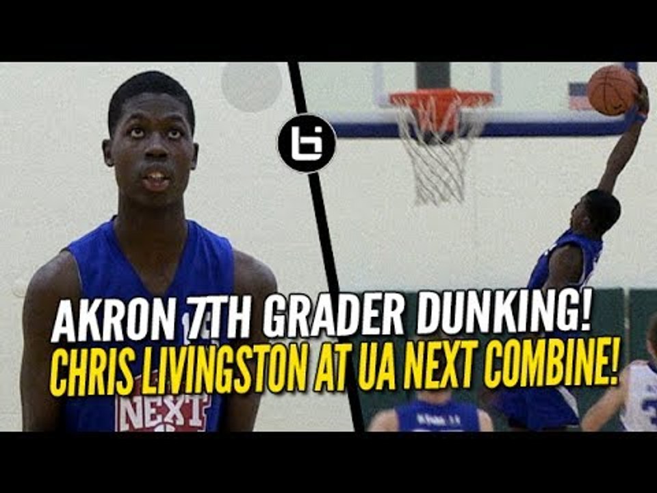 Akron 7th Grader Chris Livingston Dunks and Impresses at UA Next Combine!