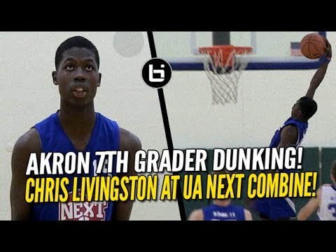 Akron 7th Grader Chris Livingston Dunks and Impresses at UA Next Combine!