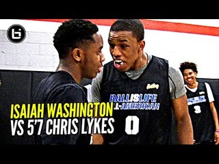 Isaiah Washington & 5'7 Chris Lykes Try To OUT JELLY Each Other!! Exciting PG Duel at BILAAG!!!