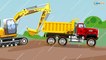 Camion et  Pelleteuse - Jeu d'assemblage - Dessin animé pour les enfants - Vidéo Éducative