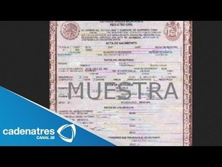 Primer copia de acta de nacimiento será gratuita / First copy of birth certificate will be free