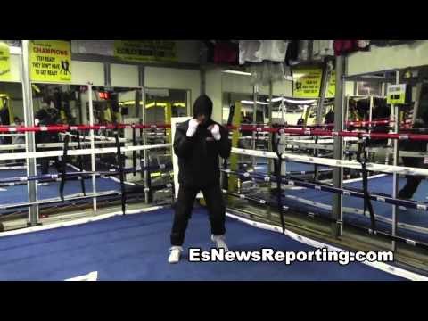 mikey garcia vs orlando salido shadow boxing - esnews boxing