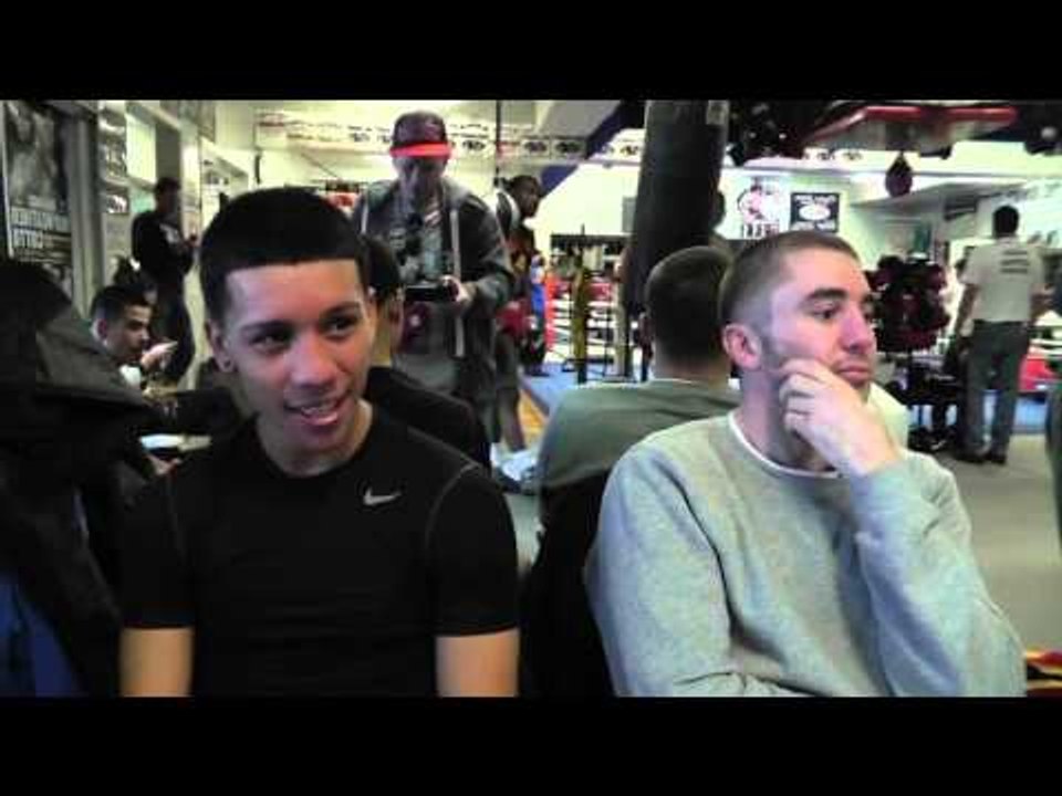 Joel Diaz Jr and Ramon Valadez talk to Elie Seckbach