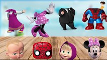 Wrong Heads Mickey Mouse, Spiderman, Masha, Bears, Boss Baby,  Finger Family Song Learn Colors for K