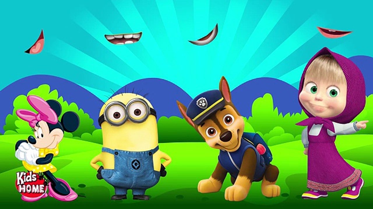 Wrong Mouth Mickey Mouse Masha Paw Patrol Minions Disney Princess Finger Family Song