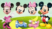 Mickey Mouse & Minnie Mouse Wrong Heads Baby Lear Color Finger Family Song Nursery Rhymes for Kids