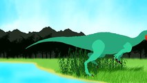 Dinosaurs Cartoons Battles Allosaurus vs Suchomimus. Динозавры Мультфильм