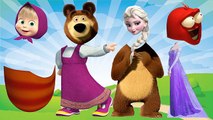 Wrong Heads Frozen Elsa Masha Bears Larva Finger Family Nursery Rhyme Learn Color For Kids