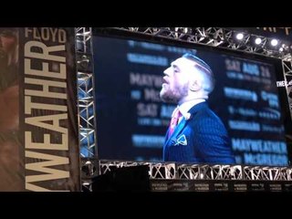 behind the scenes floyd mayweather walking onto stage at presser EsNews Boxing