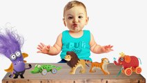 Et animaux bébé mal pleurs dinosaure léléphant doigt gorille réal jouets sauvage Il y a lion