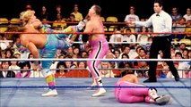 Shawn Michaels Shoots on the Top Rope Breaking While Wrestling Hart Foundation