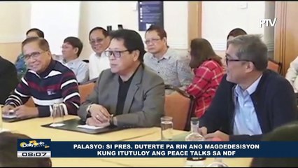 Palasyo: Si PRRD pa rin ang magdedesisyon kung itutuloy ang peace talks sa NDF
