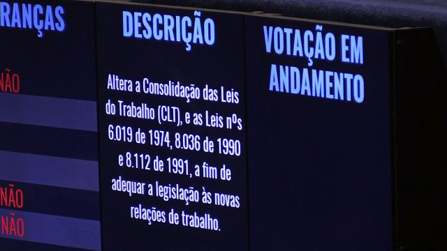 Senado brasileño aprueba polémica reforma laboral de Temer