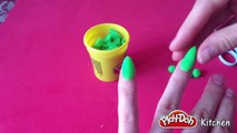 Jugar cocina cómo para hacer Verde jugar uñas decorado con naranja puntos capas de