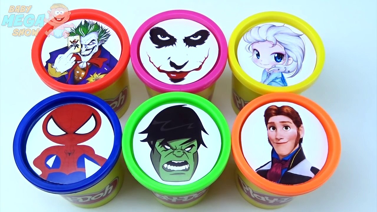 Argile gelé jouer Cour de récréation homme araignée empilage super-héros Сups surprise doh elsa joker lear