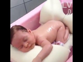 Enjoy his sleeping on the bath | The Best Adorable Baby