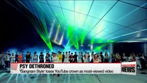 Psy's Gangnam Style loses YouTube crown
