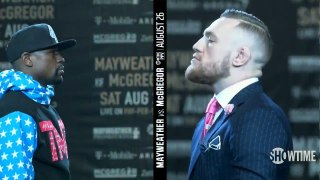 ‪UFC - The first face off!! Floyd Mayweather vs. Conor...‬
