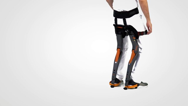 Este exoesqueleto te permite sentarte en cualquier parte