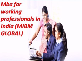 mba for working professionals in india