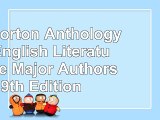 Read  The Norton Anthology of English Literature The Major Authors 9th Edition 0a087fa6