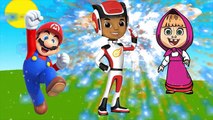 Wrong heads Paw Patrol Ryder, Rusty Rivets, Zack & Quack, Blaze Finger Family Song Nursery Rhymes