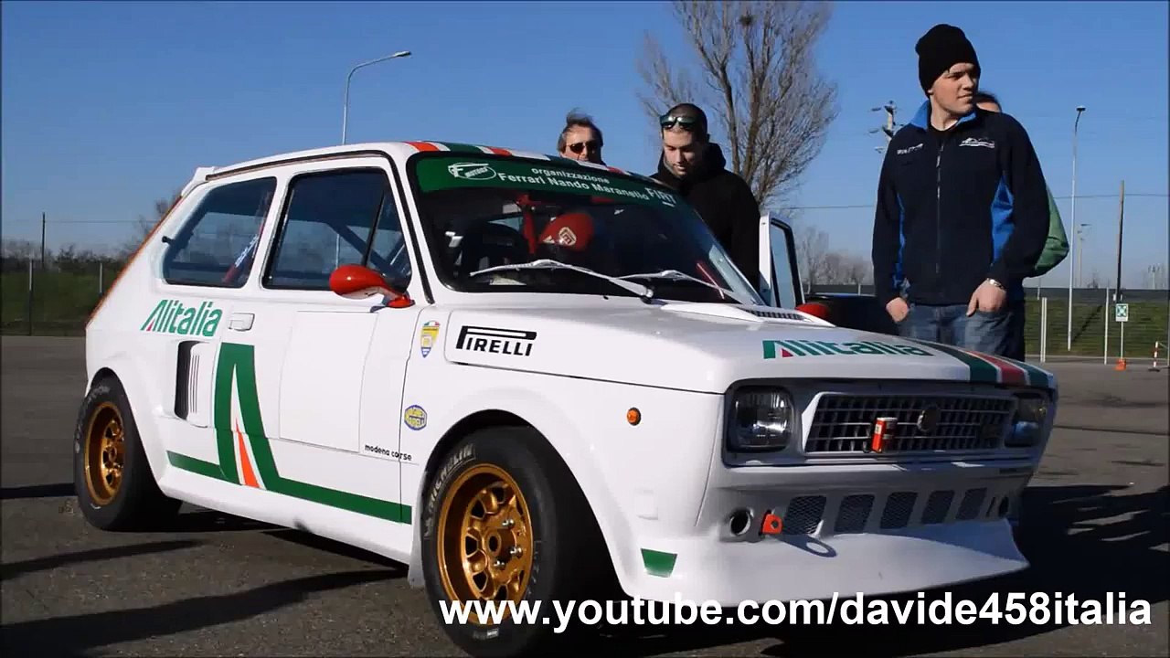 Fiat 127 w/ Alfa Romeo V6 Turbo engine: start up and track