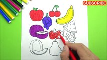 Coloring Pages For Kids With Fruits - Learn Colors For Kids part 4