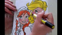 Princess Elsa and Anna from Frozen coloring pages from Colorcraze.Tô Màu công chúa Frozen