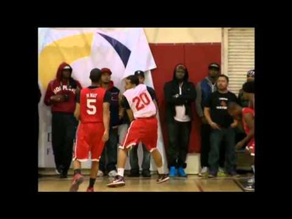 boxing champ floyd mayweather jr on basketball court  - esnews boxing