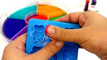 Osos para colorear colorante familia dedo pegajoso Aprender moldes jugar osito de peluche Doh |