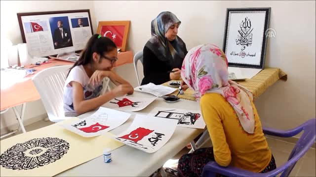 Hatay'da Kadınlar 15 Temmuz Ruhunu Resmetti