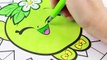 Shopkins POSH PEAR and APPLE BLOSSOM Speed Coloring Book Page with Markers