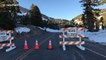 Californian mountain road covered in snow despite heat wave