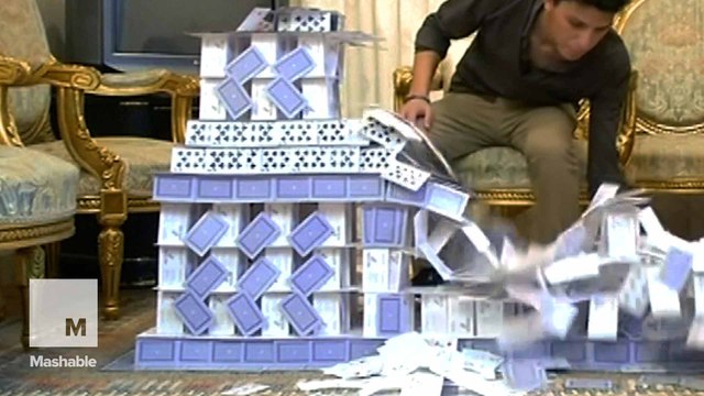 This student uses nothing but playing cards to create epic monuments