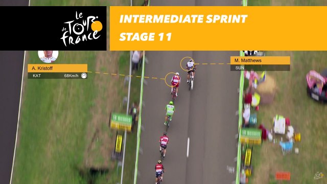 Vittesse du sprint intermédiaire / Intermediate sprint speed - Étape 11 / Stage 11 - Tour de France 2017