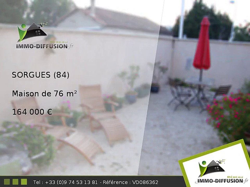 Maison A vendre Sorgues 76m2 - 164 000 Euros