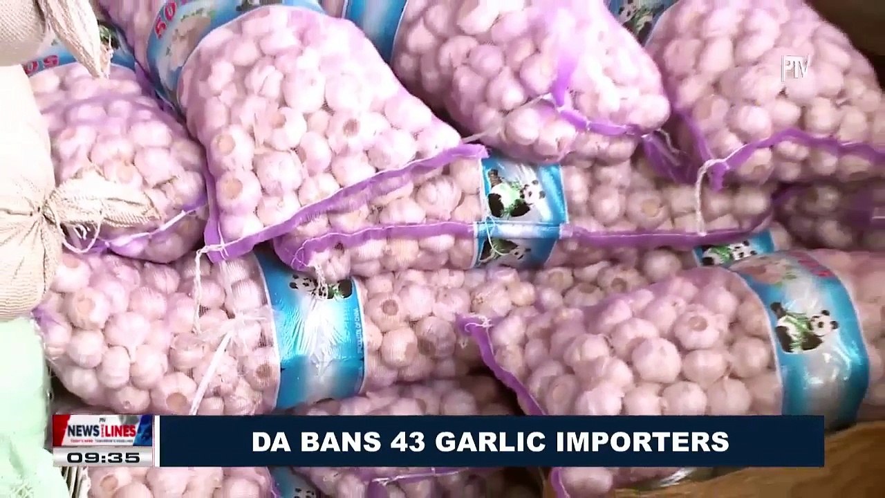Department of Agriculture bans 43 garlic importers
