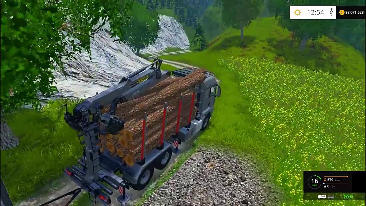 Farming Simulator 2015 #ขึ้นเขา/ลงเขาไปขนไม้