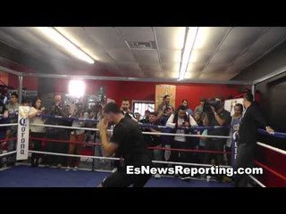 Carlos Molina Training He fights Amir Khan Tonight on Showtime