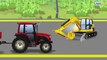 JCB Excavator Digging with Real Tractor & Dump Truck Kids Cartoon - Cars & Vehicles for Children
