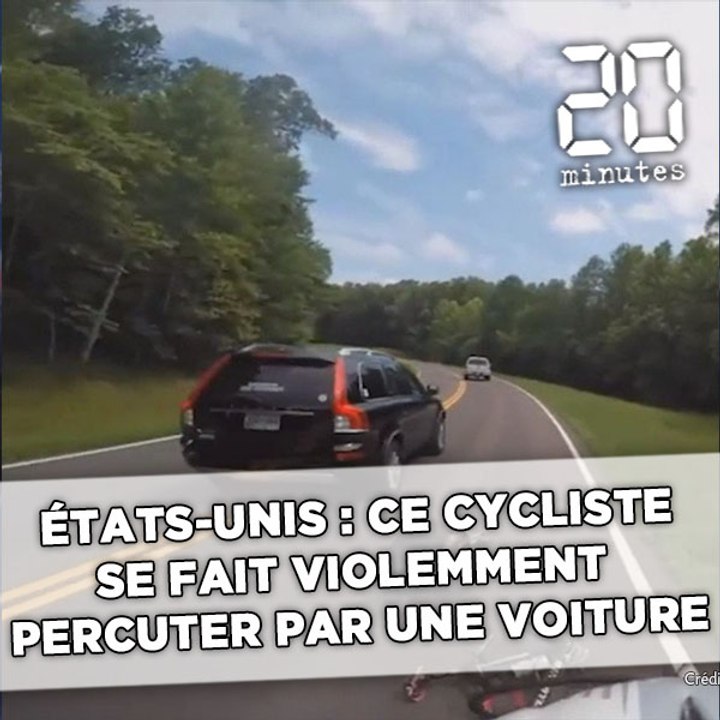 États-Unis : Ce cycliste se fait violemment percuter par une  voiture