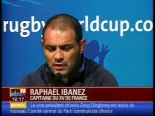 RUGBY conference de bernard laporte infos bfm tv du 20 10 07