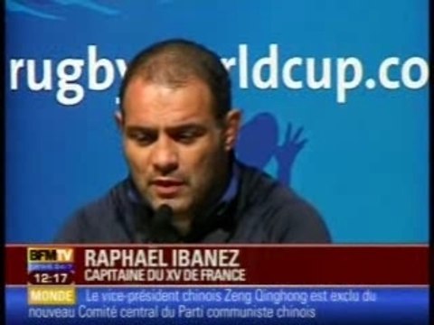 RUGBY conference de bernard laporte infos bfm tv du 20 10 07