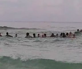 Dramatic Video Shows Strangers Form 'Human Chain' to Save Family Trapped in Rip Tide