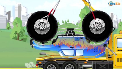 Монстр Трак и Полицейская машина Опасные Гонки Мультик МАШИНКИ Сборник 60 Минут