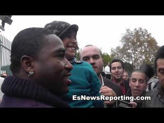 Adrien Broner rolling in a jag chased by fans - esnews boxing