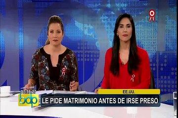 EEUU: sujeto pide matrimonio a su novia cuando era arrestado